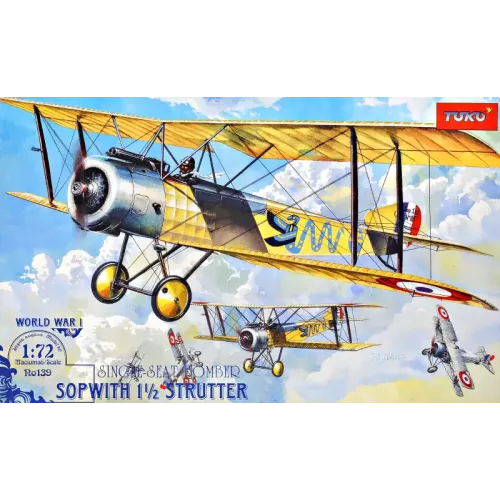 Сборная модель самолета TOKO139 Sopwith 1 1/2 Strutter Single-seat bomber 1:72 1:72