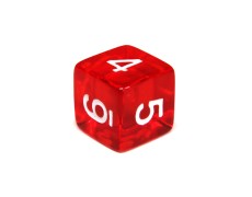 Кубик D6 із цифрами прозорий (колір в асортименті)