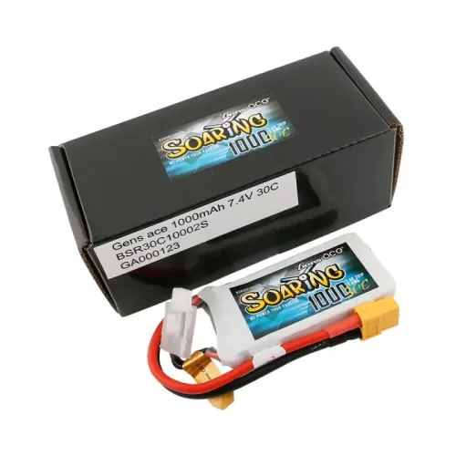 Аккумуляторы Аккумулятор Gens Ace Soaring LiPO 7,4В 1000мАч 2S 30C 69,5х54х11мм 63г XT60 (BSR30C10002S)