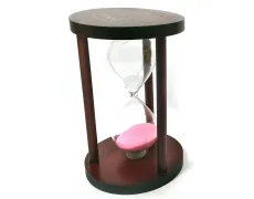Годинник пісочний 10 хв рожевий пісок (14,5 х9х9 см) 10-010 32071A