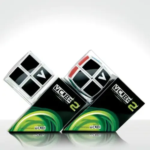 Головоломки та Кубики Рубіка V-CUBE 2х2 white | Кубик 2х2 білий плоский