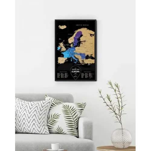 Подарки и головоломки Скретч карта Европы Travel Map® Black Europe