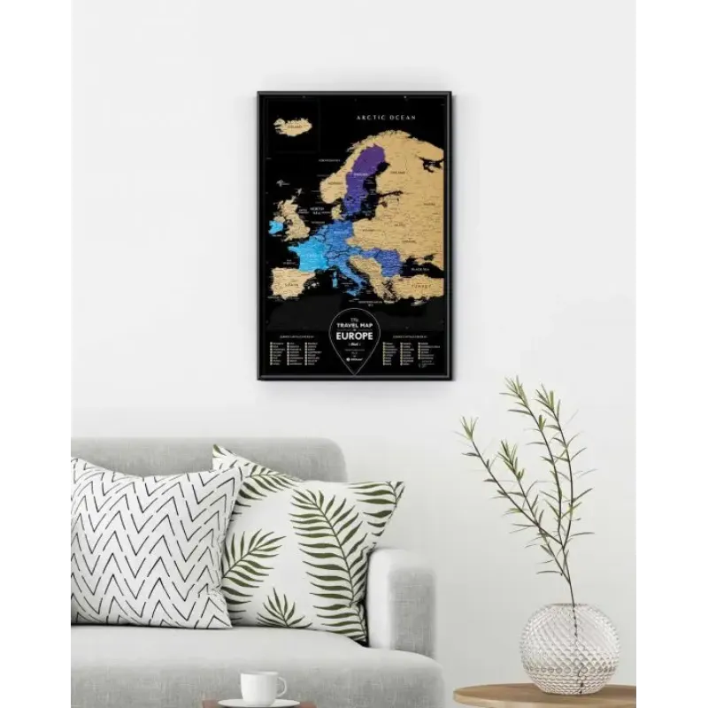 Скретч карта Европы Travel Map® Black Europe