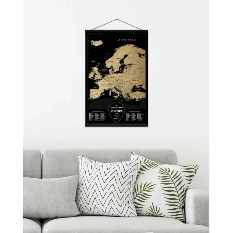Скретч карта Европы Travel Map® Black Europe