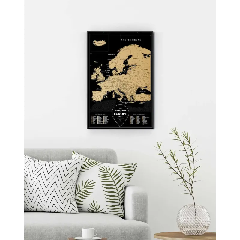 Скретч карта Европы Travel Map® Black Europe