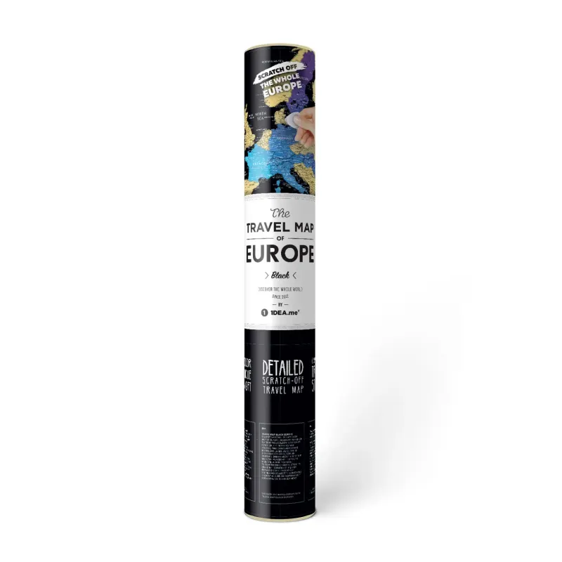 Скретч карта Европы Travel Map® Black Europe