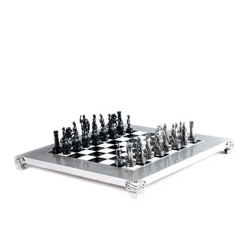 Шахи Шахи "Manopoulos", "Греко-римські", латунь, у дерев'яному футлярі., чорно-білі 28х28 см, 3,4 кг (S3DABW)