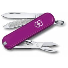 Нож-брелок Victorinox Classic SD Colors, Tasty Grape, Gift Box (0.6223.52G) 7 функций, 58 мм, пурпурный