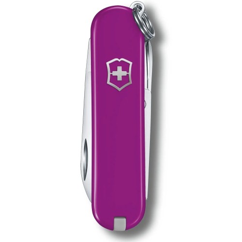 Ножі Victorinox Ніж-брелок Victorinox Classic SD Colors, Tasty Grape, Gift Box (0.6223.52G) 7 функцій, 58 мм, пурпурний