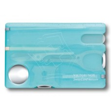 Швейцарська карта Victorinox SwissCard Nailcare Red, червона напівпрозора, 82х54х4мм, 13 функцій Швейцарія