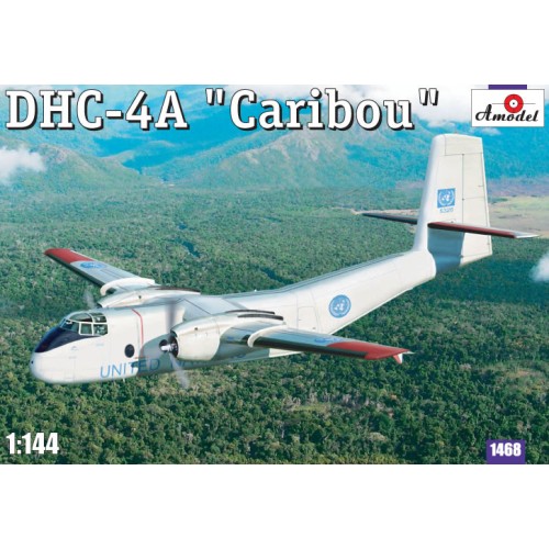Збірна модель літака Військово-транспортний літак DHC-4A "Caribou" (AMO1468) Масштаб: 1:144 1:144