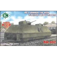 UMT612 OB-3 armored railway car with two T-26 turrets (1933) (UMT612) Масштаб:  1:72