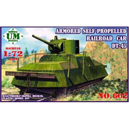 Вагони та поїзди UMT602 Броньований самохідний залізничний вагон DT-45 (UMT602) Масштаб: 1:72