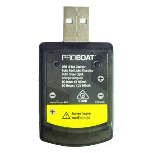 Зарядные устройства Зарядное устройство Pro Boat React 9 5В 600мА JST-SYP USB (PRB18008)