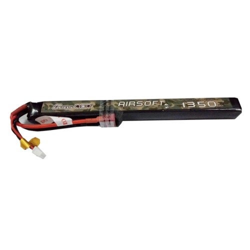 Аккумуляторы Аккумулятор для страйкбола Gens Ace LiPO 11,1В 1350мАч 3S 25C 193х18х16мм 100г T-Plug Airsoft (B-AS-25/50C-1350-3S1P)