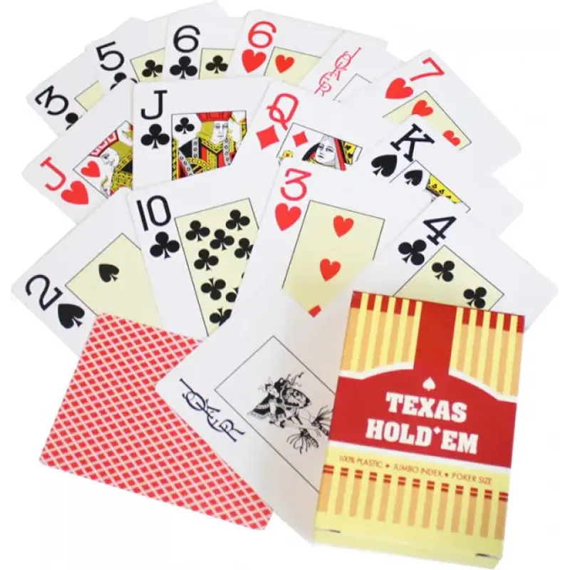 30766RED карты игральныe пластиковыe "Texas"