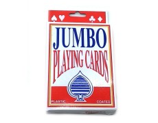 Карты игральные пластиковое покрытие (9,5х12,5х2 см) JUMBO