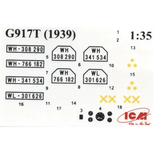 Бронетехника и артиллерия ICM35413 G917T (1939 production) German army truck