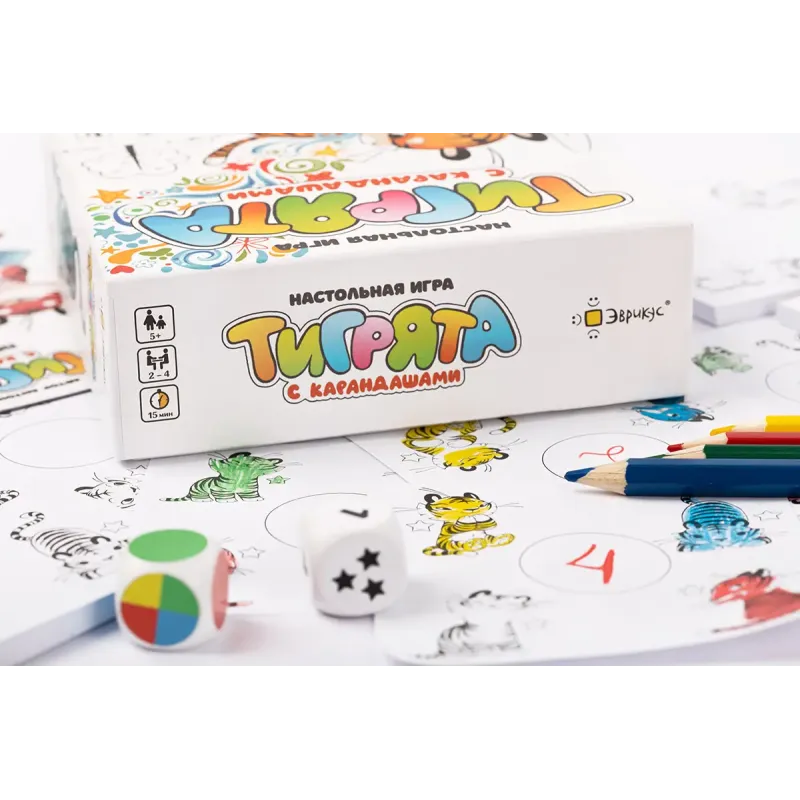 Настольная игра Тигрята с карандашами