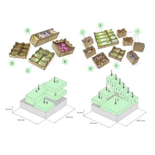 Органайзеры Органайзер для настольной игры Dinosaur Island + Expansions