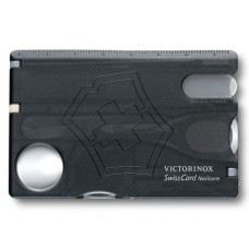 Швейцарська карта Victorinox SwissCard Nailcare Black, чорна напівпрозора, 82х54х4мм, 13 функцій Швейцарія