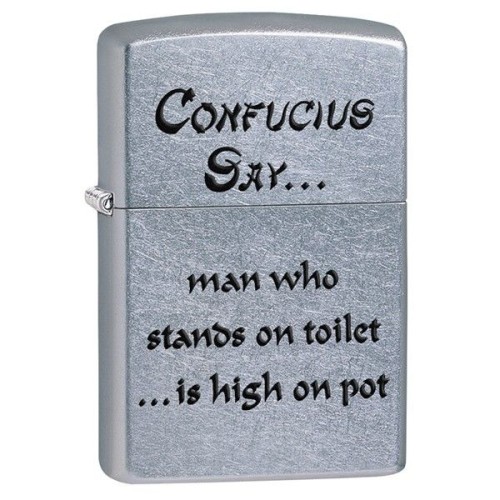 Запальнички Запальничка Zippo 207 Confucius Say Toilet 28459