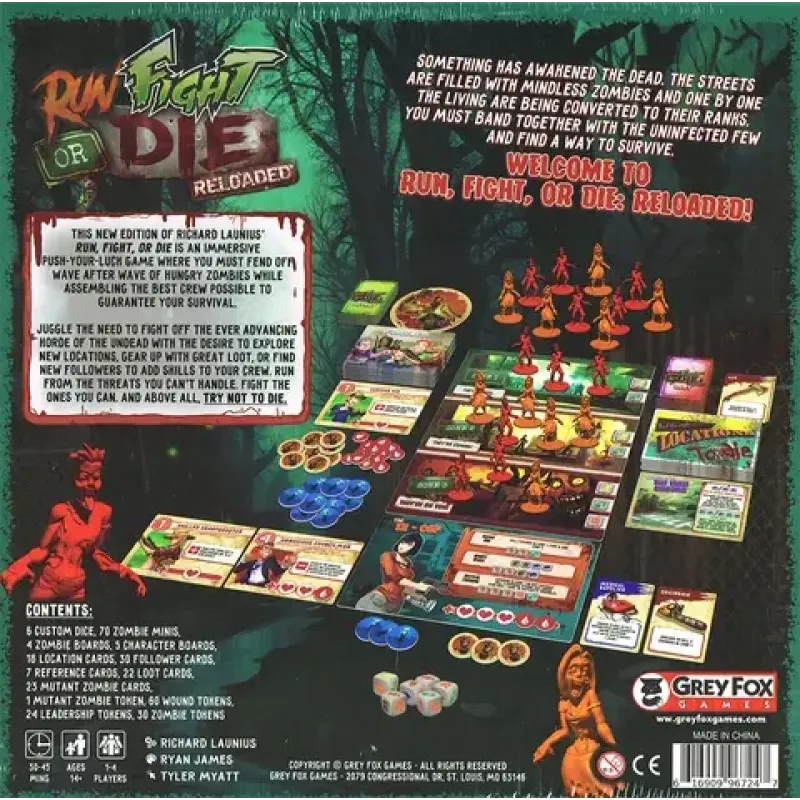 Настільна гра Run Fight or Die Reloaded Kickstarter Edition (Біжи, бійся або помри. Перезавантаження) EN