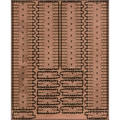 Фототравлення Набор фототравленых треков для танка Т-34 в масштабе 1/72 (модиф. 1942) (PE7237) Масштаб: 1:72