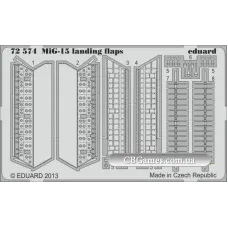 Фототравление 1/72  MiG-15 закрылки (рекомендовано для Eduard) (EDU-72574) Масштаб:  1:72