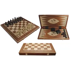 Шахи Турнірні N5 + Шашки + Нарди, intarsia № 317004