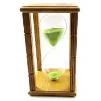 Годинник пісочний в бамбуку "Time is Money" зелений (20 хв) (16,5 х10х10 см) K-020