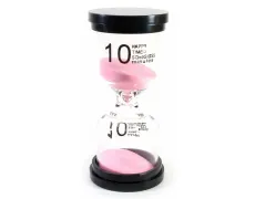 Годинник пісочний (10 хвилин) "Рожевий пісок" (10х4,5х4,5 см)