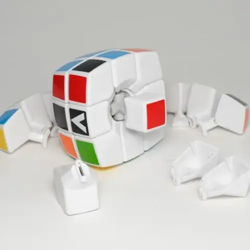 Головоломки та Кубики Рубіка V-CUBE 3х3 White / Кубик 3х3 білий круглий білий