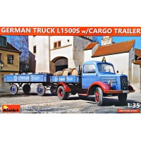 Немецкий грузовик L1500S с грузовым прицепом