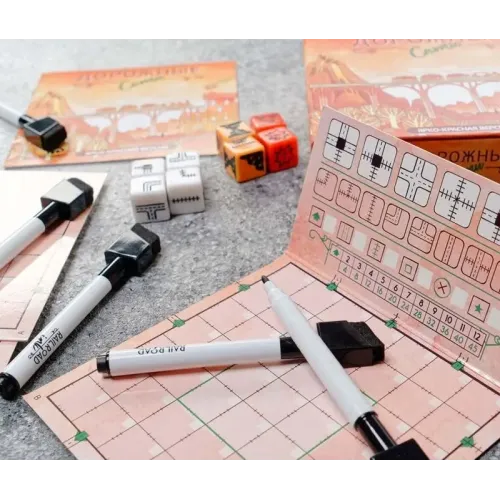 Настільна гра Залізниця Inc. Багрянець (Railroad Ink: Blazing Red Edition) UA