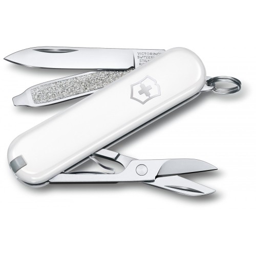 Ножи Victorinox Нож-брелок Victorinox Classic SD Colors, Falling Snow, Gift Box (0.6223.7G) 7 функций, 58 мм, белый