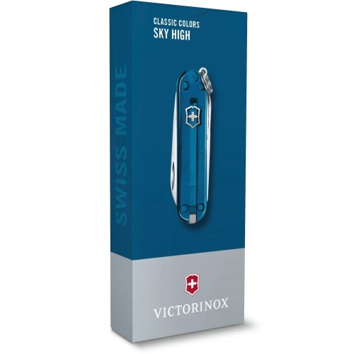 Ножи Victorinox Нож-брелок Victorinox Classic SD Transparent Colors, Sky High (0.6223.T61G) 7 функций, 58 мм, Gift Box