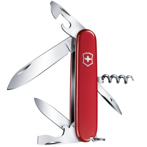 Ножі Victorinox Середній кишеньковий ніж SPARTAN 91мм/2 шари/12 функцій/червоні накладки/штопор (блістер) Victorinox Швейцарія