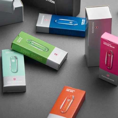 Ножи Victorinox Классический нож-брелок Swiss Army Knife, Classic SD Alox Colors, 58 mm, Electric Lavender, Gift Box