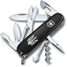 Складаний ніж Victorinox CLIMBER UKRAINE Тризуб білий 1.3703.3_T0010u