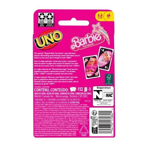 Настільна гра Уно: Барбі в кіно (UNO: Barbie the Movie)