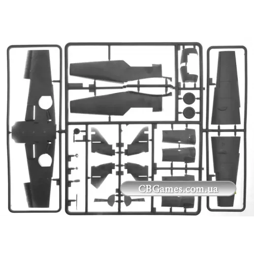 Збірна модель літака Винищувач Messerschmitt Bf 109G-6/R3/R6 (UM410) Масштаб: 1:48 1:48
