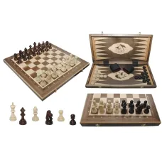 Шахи Турнірні N5 + Шашки + Нарди Intarsia № 317015