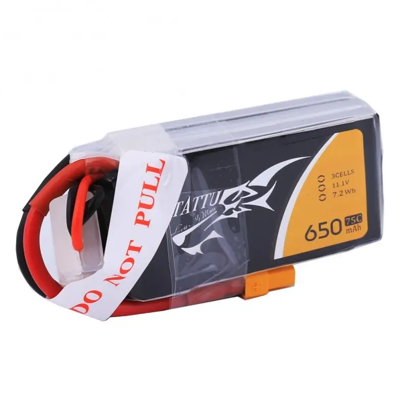 Аккумулятор Tattu LiPO 11,1В 650мАч 3S 75C 58х31х16мм 59г XT30 (TA-75C-650-3S1P)
