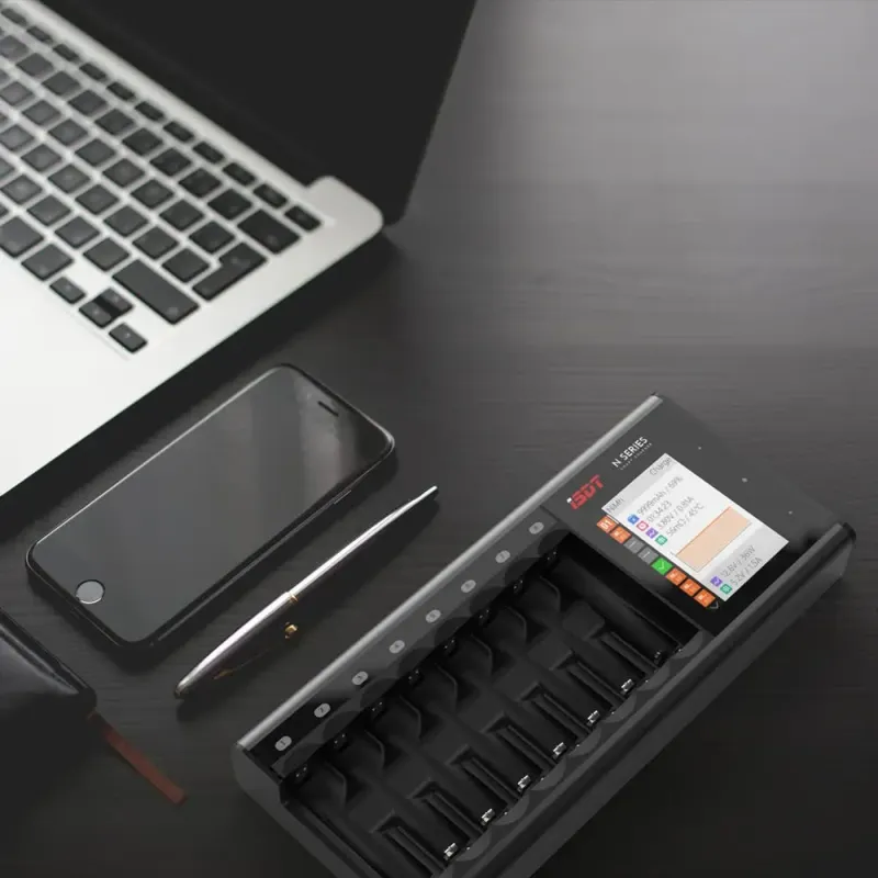 Зарядное устройство ISDT N8 0,1-1,5А/слот 1-8 AA/AAA Сells 18Вт USB (ISDT N8)
