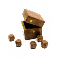 Кістки гральні рожеве дерево (6,4 х6, 4см) (WOODEN DAIS 2.5X2.5 SQAIR)