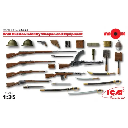 Набори деталіровки ICM35672 WWI Russian Infantry weapon and equipment