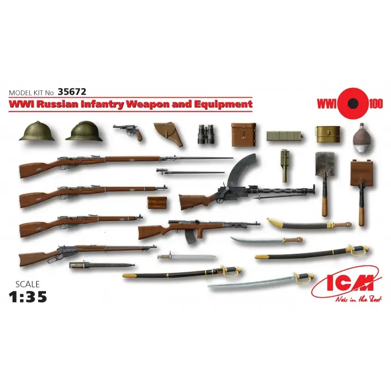 ICM35672 WWI Russian Infantry weapon and equipment