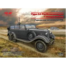 Німецький штабний автомобіль Type G4 Partisanenwagen із озброєнням