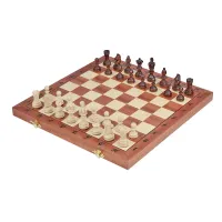 Подарочные шахматы Олимпийские складная доска шпон 35x35 см